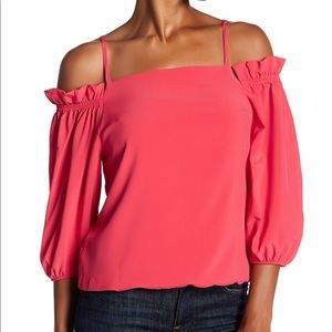 New Cold Shoulder Square Neck Blouse